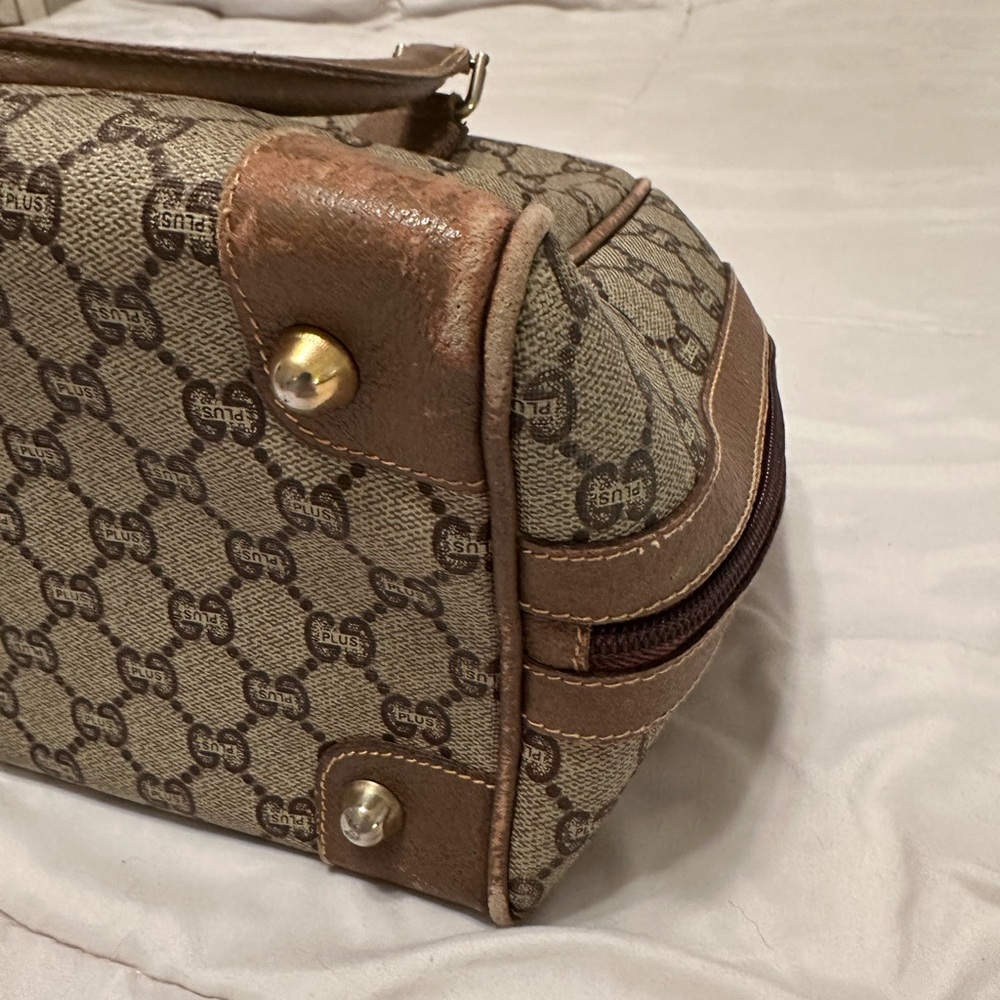 Gucci Plus Boston Bag Brown and Tan Monogram - Picture 5 of 10